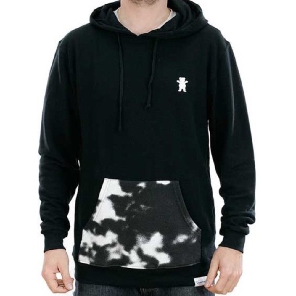 Grizzly Griptape Black Mens Hoodie Pullover